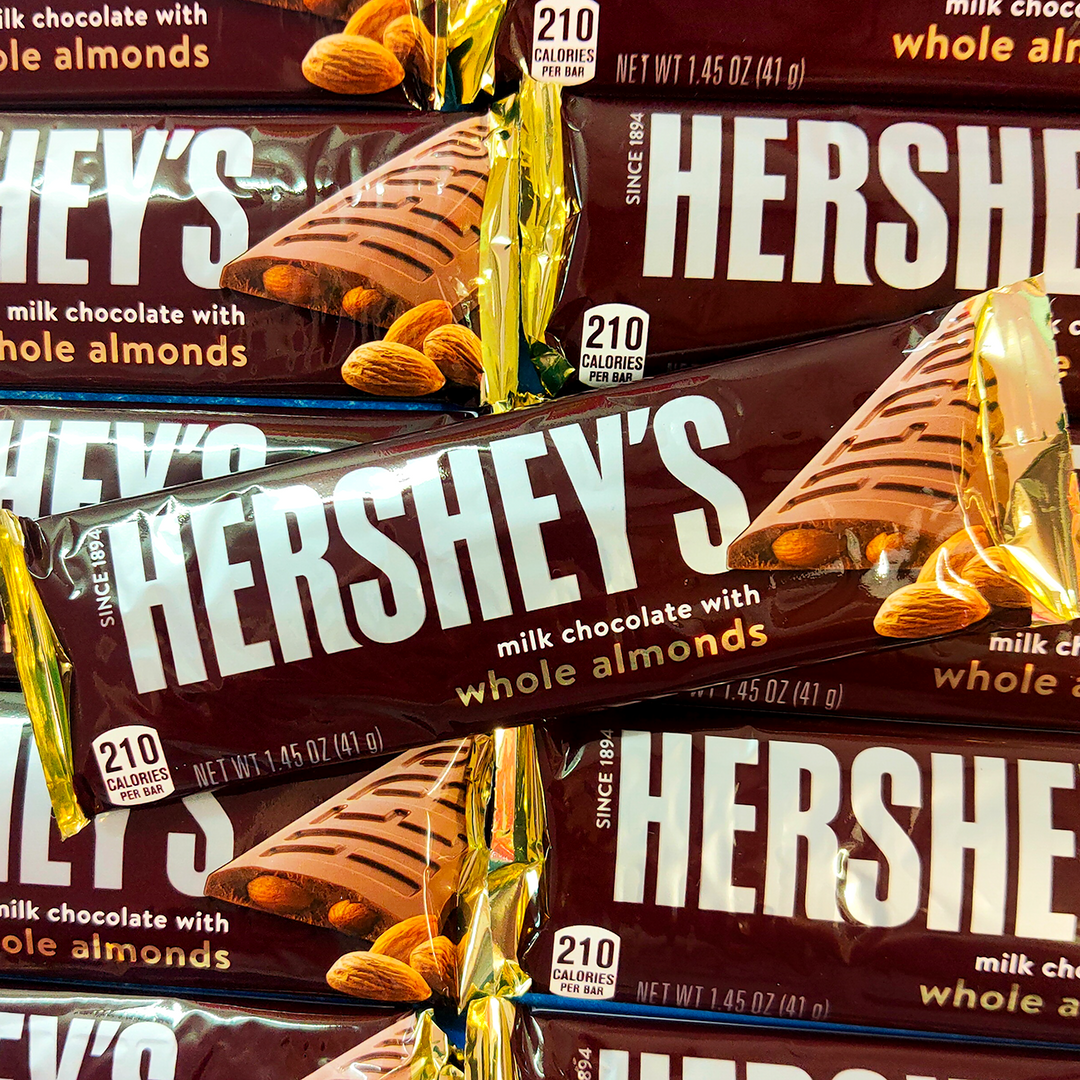 Hershey Milk Chocolate With Almonds 41g American Candy 3 Hershey Milk Chocolate With Almonds 41g American Candy