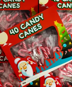 Not Specified Mini Candy Canes Peppermint Approx 40
